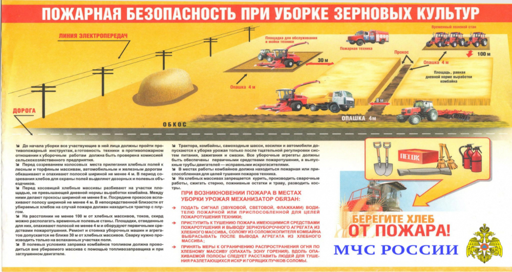 Требования к пожарной безопасности в период проведения весенне-полевых работ, заготовки кормов и уборки урожая